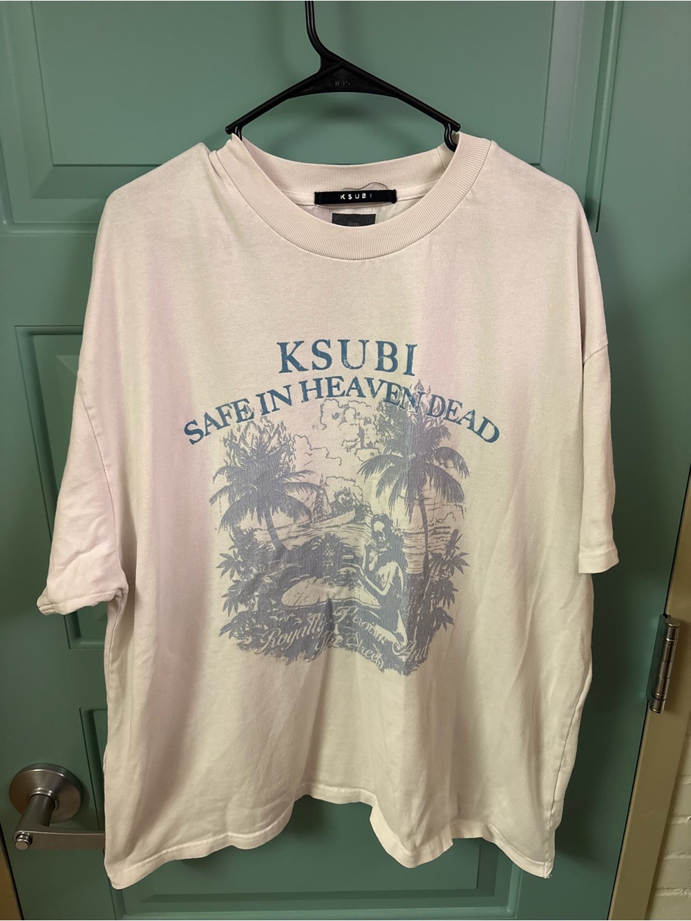 Ksubi Light Pink 'Safe In Heaven Dead' Graphic Tee
